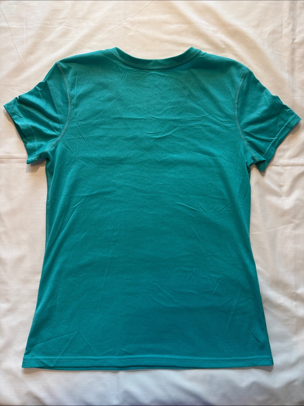 Nike Women's Teal V-Neck Dri-FIT Short Sleeve Tee - Picture 2 of 3